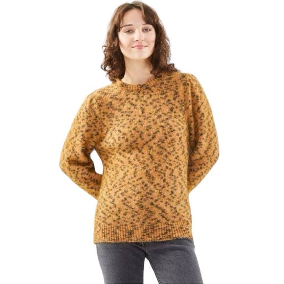 LEON & HARPER Leopard Mohair and Merino Matte Sweater - Picture 3 of 11